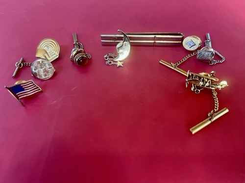 Vintage tie tacks pins lot - vintage,