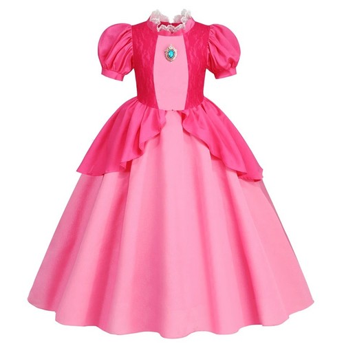 Girls peach princess dress - peach,