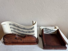 History Craft Music Note Letter Rack & Memo Holder Guitar Musical Score