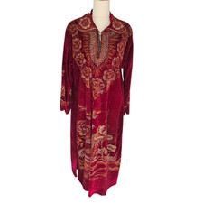 Vintage Red Velour Velvet