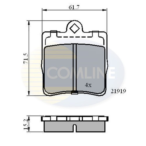 Brake pads set for mercedes - brake,