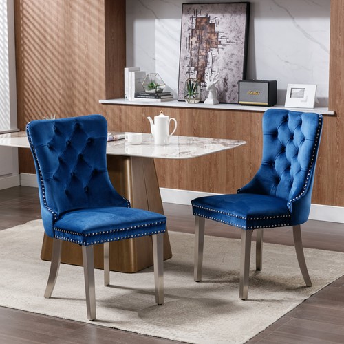 2set modern blue velvet - 2set,