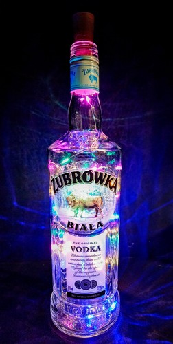 Zubrowka biala vodka bottle - vodka,