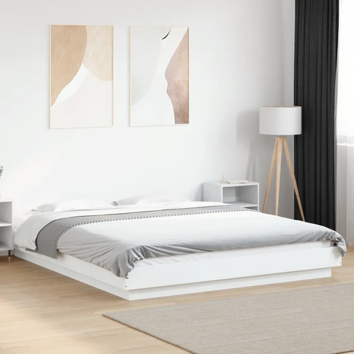 Walplus white led bed frame - led,