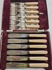 Vintage Silver Fork And Fish