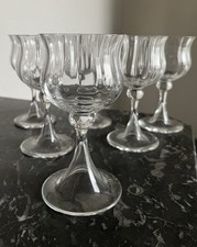 6 crystal water glasses with