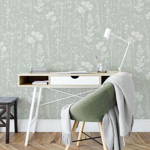Botanical floral wallpaper - botanical,
