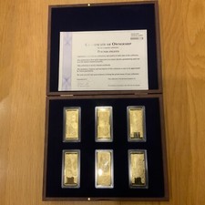 2017 British Banknote Gold Bars complete set with certificate 