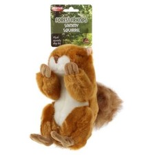Animal Instincts Forest Friends Sammy Squirrel Dog Toy - Plush Soft Squeaker