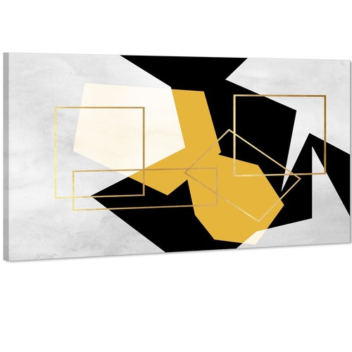 Mustard yellow black geometric - yellow,