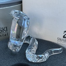 Swarovski Crystal Cobra Snake “African Wildlife” 243979 Boxed.Mint. Retired 