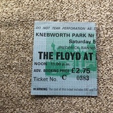 Pink Floyd ticket Knebworth