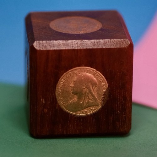 Vintage wooden cube set with