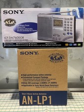 SONY ICF-SW7600GR World Band Receiver + SONY AN-LP1 Shortwave Active Antenna