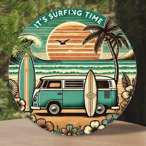 Vintage surfing time - surfing, metal