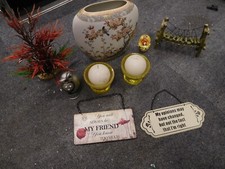 Door Plaques Large Flower Vase Candle With Glass Holders Decorations Job Lot