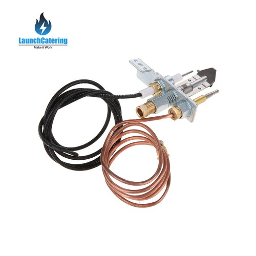 Gas pilot burner assembly with - pilot,