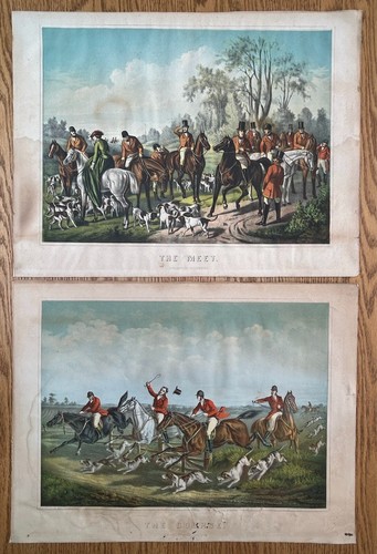 Vintage hunting prints - vintage,