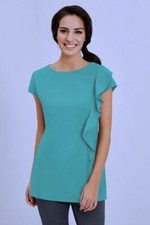Simon jersey aqua side frill - aqua,