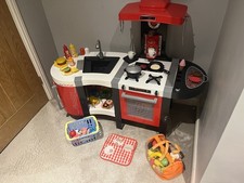  Kids Smoby  Play Toy Kitchen - Red, Black, Grey, White.