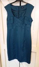 M&Co Ladies Peacock Blue Lined