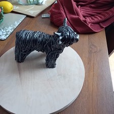 Hand made ceramic cow glazed - hand,