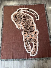 Leopard-patterned throw
