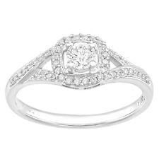 18ct White Gold Halo Diamond