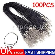 100PK High Quality Leather Necklace Lobster Clasp Rope Cord String for Pendants