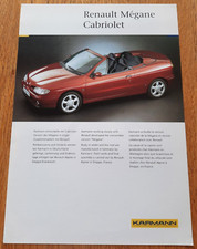 KARMANN RENAULT MEGANE CABRIOLET car sales brochure