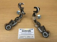 LAMBRETTA SERIES 3 CHROME FORK LINKS. BOTTOM DAMPER MOUNTS FITTED - DRUM