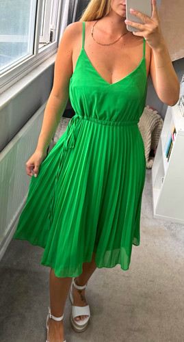 Boohoo green pleated neck - boohoo,