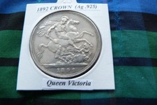 1892 Victorian Silver Crown (Ag .925)  Queen Victoria pre 1920
