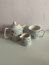 Vintage Dema Rose Fragrance Teapot Mug Milk Jug -  Tea For One