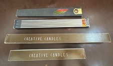 Vtg 12” & 18" Tall Ivory Creative Candles Hand Dipped Tapers & Faroy 15” Tapers