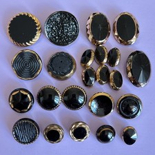 Job lot vintage black glass