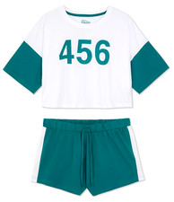 Ladies Pyjamas SQUID GAME Women 6 to 24 Boxy T-Shirt & Shorts Nightwear Primark