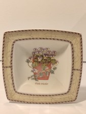 Wedgwood Viola Tricolor Square Trinket Dish – Fine Bone China England