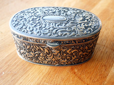 Vintage silver plated hinged