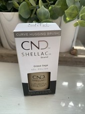 CND Shellac Gel Nail Polish Genuine UV LED, Gilded Sage, Beige Green
