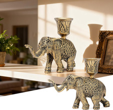 Vintage Brass Elephant Tea