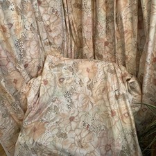 Designer Guild "Paper Roses"Cotton Curtains.Width  140 inches Length 72 inches