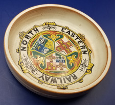 North Eastern Railway Coat Of Arms Pottery Dish 12 cms Vintage