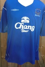 Everton Umbro 2004/05 Chang Beer Blue Short Sleeves Home Shirt Ch 46/48in 