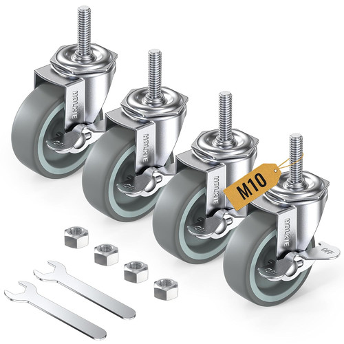 Castor wheels 75mm with - 75mm, brakes