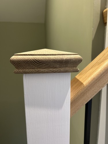Solid oak newel cap - oak,