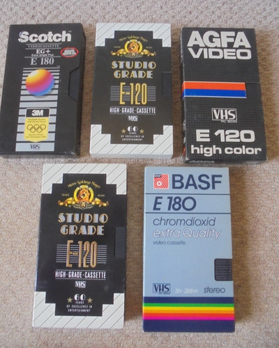 Used blank vhs video tapes - blank, pre