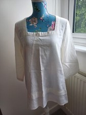 NEW/ UNUSED LADIES ‘COTTON TRADERS’ IVORY LINEN TUNIC SIZE 10