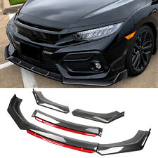 Carbon Fiber Front Bumper Lip Spoiler Splitter Chin Body Kit For Honda Civic Si