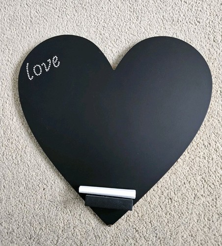 Large heart chalk board - chalk, black